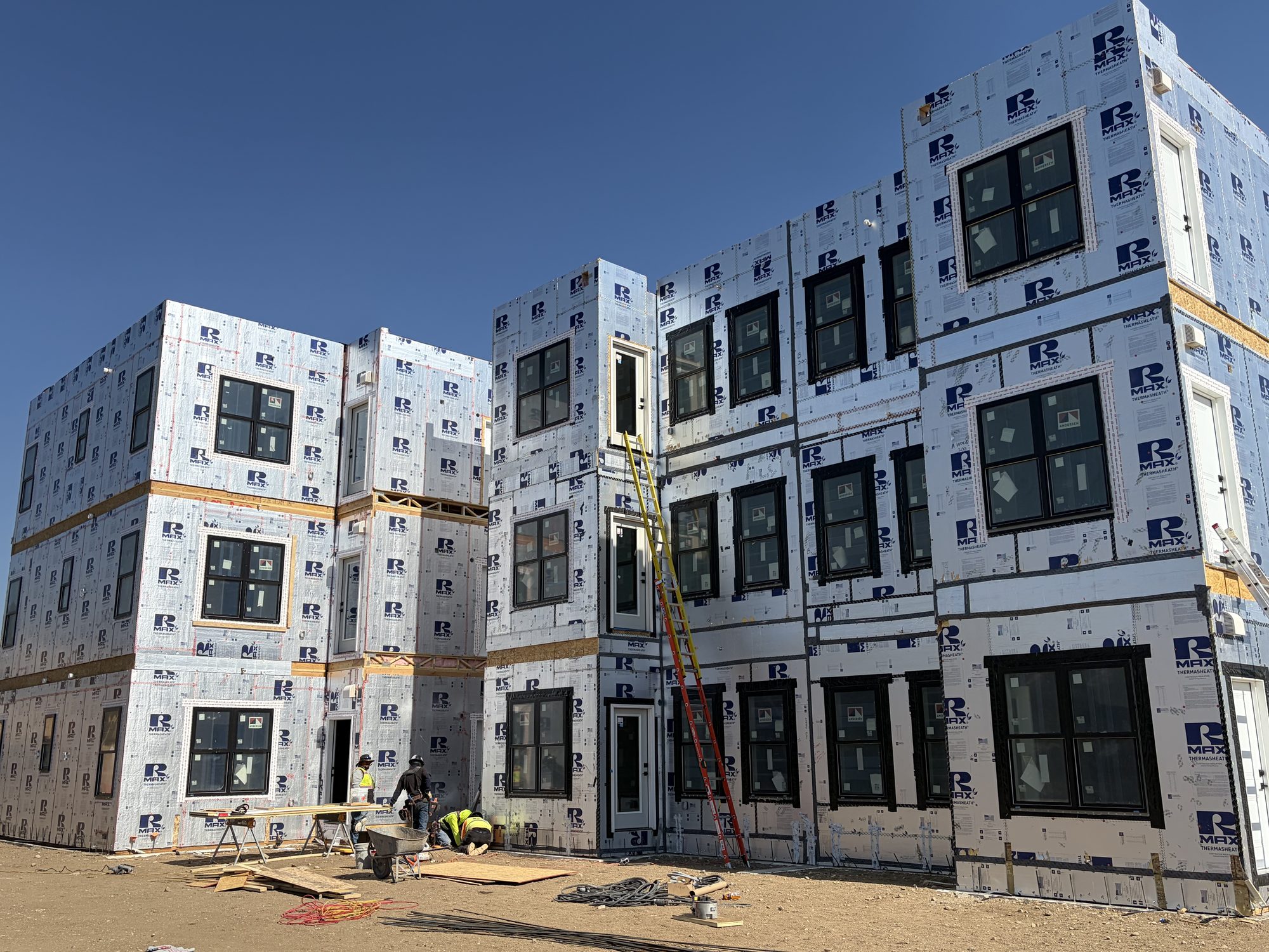 Vederra modular building installation on site